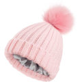 Knit Hat Winter Satin Lined Cuffed Beanie